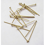 Iron Flat Head Pins, Cadmium Free & Nickel Free & Lead Free, Antique Bronze, 26x0.75~0.8mm, 20 Gauge, 8400pcs/1000g, Head: 2mm(HPAB2.6cm-NF)