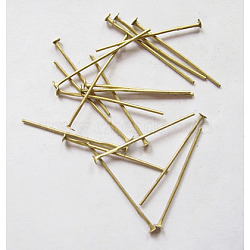 Iron Flat Head Pins, Cadmium Free & Nickel Free & Lead Free, Antique Bronze, 26x0.75~0.8mm, 20 Gauge, 8400pcs/1000g, Head: 2mm(HPAB2.6cm-NF)