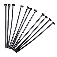 Iron Flat Head Pins, Cadmium Free & Lead Free, Gunmetal, Size: about 4.0cm long, 0.75~0.8mm thick, head: 2mm, about 5290pcs/1000g(HPB4.0cm)