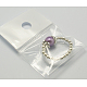 Fashion Glass Pearl Stretch Ring(J-JR00014)-3
