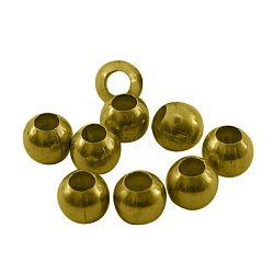 Brass Spacer Beads, Seamless Round Beads, Golden Color, about 4mm in diameter, hole: 1.8mm(J0K2G012)