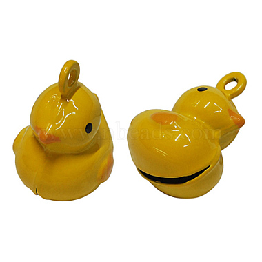 Yellow Duck Brass + Enamel Pendants