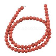 Natural White Jade Beads, Dyed, Pink, Round, about 4mm in diameter, hole: 0.8mm, about 97pcs/strand, 16 inch(JBR4-4mm)