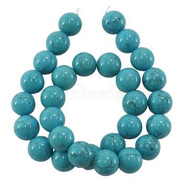 Turquoise Round Synthetic Turquoise Beads