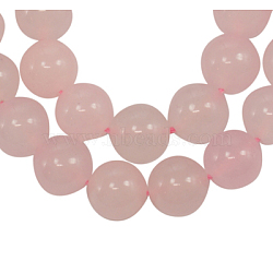 Gemstone Beads Strands, Natural White Jade, Dyed, Round, Pink, 8mm, Hole: 0.8mm, about 50pcs/strand, 15.5 inch(JBS050-8MME17)