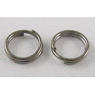 Iron Split Rings, Double Loops Jump Rings, Cadmium Free & Nickel Free Gunmetal, Dimension: 6mm in diameter, 1.4mm thick, about 5.3mm inner diameter(JRBD6mm)