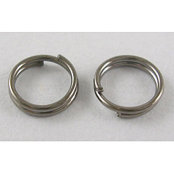 Iron Split Rings, Double Loops Jump Rings, Cadmium Free & Nickel Free Gunmetal, Dimension: 6mm in diameter, 1.4mm thick, about 5.3mm inner diameter(JRBD6mm)