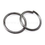 Brass Open Jump Rings, Round, Gunmetal, 20 Gauge, 4x0.8mm, Inner Diameter: 2.4mm, about 11000pcs/500g(JRC4MM-B)