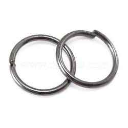 Brass Jump Rings, Open Jump Rings, Gunmetal, 20 Gauge, 4x0.8mm, Inner Diameter: 2.4mm, about 11000pcs/500g(JRC4MM-B)