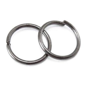 Brass Open Jump Rings, Round, Gunmetal, 20 Gauge, 4x0.8mm, Inner Diameter: 2.4mm, about 11000pcs/500g