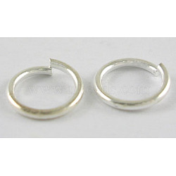 Iron Jump Rings, Open Jump Rings, Silver, 8x1mm, 18 Gauge, Inner Diameter: 6mm, about 7200pcs/1000g(JRSC8mm)
