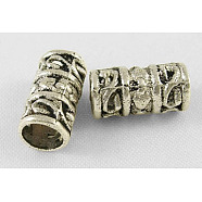 Tibetan Style Alloy Beads, Column, Cadmium Free & Lead Free, Gunmetal, 12x6mm, Hole: 3.5mm(K0923051)