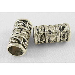 Tibetan Style Alloy Beads, Column, Cadmium Free & Lead Free, Gunmetal, 12x6mm, Hole: 3.5mm(K0923051)