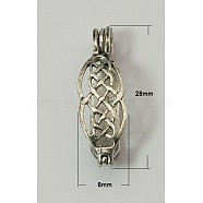Brass Donut Bails, Donuthalter, Fit For Pi Disc Pendants Jewelry Making, Antique Silver, 28x8x6mm, Hole: 4x3.5mm, Inner Size(Place for Donut) : about 17.8mm Long, 5.3mm Thick(KK-C2913-AS)