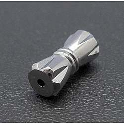Brass Screw Clasps, Jewelry Components, Platinum Color, 11x5mm, Hole: 1mm(KK-B240-1)