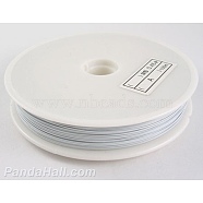 Tiger Tail Wire, Nylon-coated Stainless Steel, White, 0.35mm in diameter, about 164.04 Feet(50m)/roll(L0.35MM19)