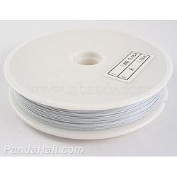 Tiger Tail Wire, Nylon-coated Stainless Steel, White, 0.35mm in diameter, about 164.04 Feet(50m)/roll(L0.35MM19)