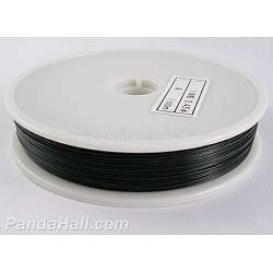 Tiger Tail Wire, Nylon-coated Stainless Steel, Black, 0.35mm in diameter, about 164.04 Feet(50m)/roll(L0.35MM20)