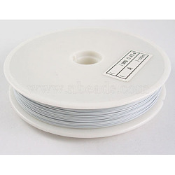 Tiger Tail Wire, Nylon-coated Stainless Steel Wire, White, 0.45mm, about 164.04 Feet(50m)/roll(L0.45mm19)