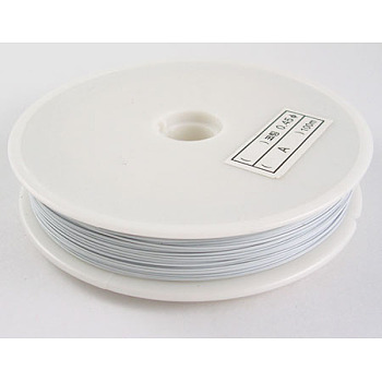 Tiger Tail Wire, Nylon-coated Stainless Steel Wire, White, 0.45mm, about 164.04 Feet(50m)/roll