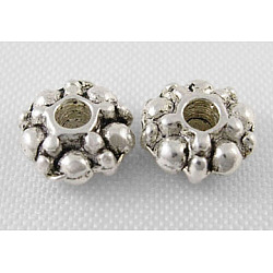 Tibetan Style Spacer Beads, Lead Free & Nickel Free & Cadmium Free, Antique Silver, 6x3mm, Hole: 1.5mm(LF0371Y-NF)