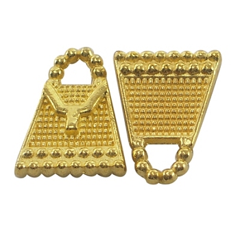 Tibetan Style Alloy Pendant, Golden, Lead Free, Cadmium Free and Nickel Free, Bag, 16.5x12x2mm, Hole: 3mm