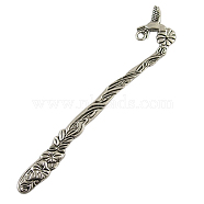 Tibetan Style Alloy Bookmarks, Cadmium Free & Nickel Free & Lead Free, Antique Silver, 123x20x4mm, Hole: 3mm(LF10059Y-NF)
