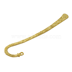 Tibetan Style Bookmark, Lead Free and Cadmium Free, Golden, 125x23mm, Hole: 3mm(LF1679Y-G)
