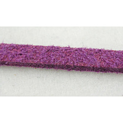 Flat Suede Cord, Faux Suede Lace, Purple,1x3mm(LW012)