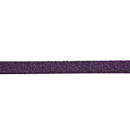 Faux Suede Cord, Faux Suede Lace, Dark Violet, about 1m long, 2.5mm wide, about 1.4mm thick, 1m/Strand(LW14191Y)