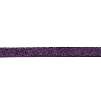 Faux Suede Cord, Faux Suede Lace, Dark Violet, about 1m long, 2.5mm wide, about 1.4mm thick, 1m/Strand