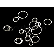 Iron Jump Rings and Split Rings, Ring, Silver Color Plated, 4~20x0.6~1.5mm, Inner Diameter: 2.8~17mm(M-JR001Y-S)