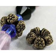Tibetan Style Spacer Beads, Metal Alloy Beads, Cadmium Free & Nickel Free & Lead Free, Antique Bronze, Size: about 7.5mm in diameter, Hole: 1mm(MAC0752-NF)