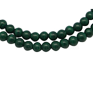 Natural Malachite Gemstone Beads Strands, Grade A, Round, Green, Size: about 4mm in diameter, hole: 0.8mm, 93pcs/strand, 16 inch(MALA-4D-1)