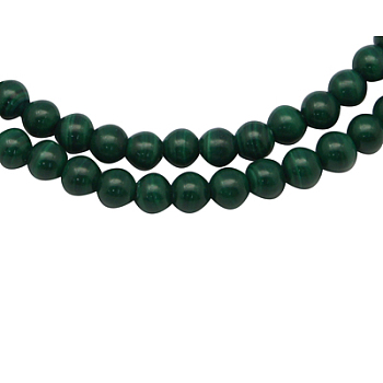 Natural Malachite Gemstone Beads Strands, Grade A, Round, Green, Size: about 4mm in diameter, hole: 0.8mm, 93pcs/strand, 16 inch