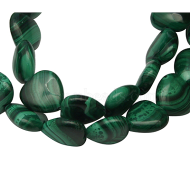 12mm Green Heart Malachite Beads