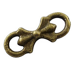 Tibetan Style Bowknot Links connectors, Cadmium Free & Nickel Free & Lead Free, Antique Bronze, 16mm long, 6mm wide, 3.5mm thick hole: 2mm(MLF0975Y-NF)