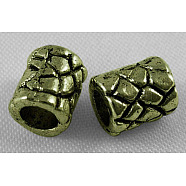 Tibetan Antique Bronze Metal Beads, Lead Free & Cadmium Free, 7x6mm, Hole: 4mm(MLF0979Y)