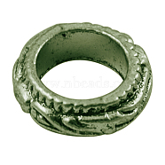 Tibetan Style Alloy Linking Rings, Lead Free & Nickel Free & Cadmium Free, Rondelle, Antique Bronze Color, 11x4mm, Hole: 7mm(MLF10146Y-NF)