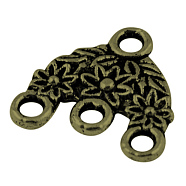 Tibetan Style Links, Antique Bronze Lead Free, Cadmium Free and Nickel Free, Hat, 15x16x2mm, Hole: 2mm(MLF11357Y-NF)