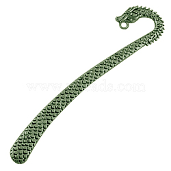 Tibetan Style Alloy Bookmarks, Lead Free and Cadmium Free, Antique Bronze, 123x26x2.5mm, Hole: 3.5mm(MLF10056Y-NF)