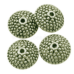 Tibetan Style Spacer Beads, Flat Round, Antique Bronze, Lead Free & Cadmium Free & Nickel Free, 11x11x6mm, Hole: 1.5mm(MLF10949Y-NF)