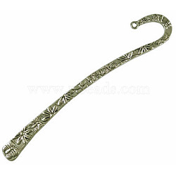 Tibetan Style Alloy Bookmarks, Cadmium Free & Nickel Free & Lead Free, Antique Bronze, 124x20mm, Hole: 2mm(MLF1676Y-NF)