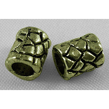 Tibetan Antique Bronze Metal Beads, Lead Free & Cadmium Free, 7x6mm, Hole: 4mm