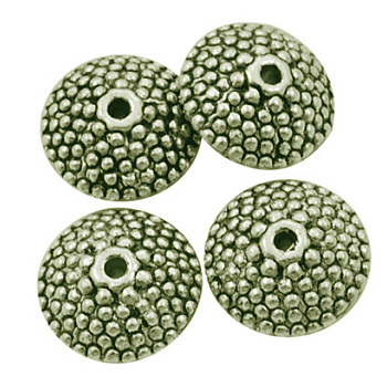 Tibetan Style Spacer Beads, Flat Round, Antique Bronze, Lead Free & Cadmium Free & Nickel Free, 11x11x6mm, Hole: 1.5mm