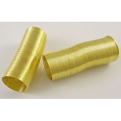 Steel Memory Wire, for Bracelet Making, Golden, 22 Gauge, 0.6mm, 3800 circles/1000g(MW2.2cm-G)