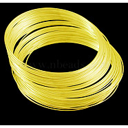 Steel Memory Wire, Golden Color, about 5.5cm inner diameter, 18 Gauge, 1mm wide, about 700 circles/1000g(MW5.5CM-1-G)