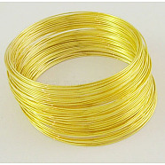 Steel Memory Wire, for Bracelet Making, Golden, 55mm, Wire: 0.6mm(22 Gauge), 2200 circles/1000g(MW5.5CM-G)