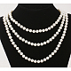 Glass Pearl Beaded Necklaces(N193-39)-2