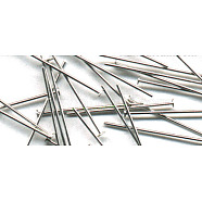 Iron Flat Head Pins, Cadmium Free & Nickel Free & Lead Free, Platinum, 24x0.75~0.8mm, about 8100pcs/1000g(NFHP2.4cm)